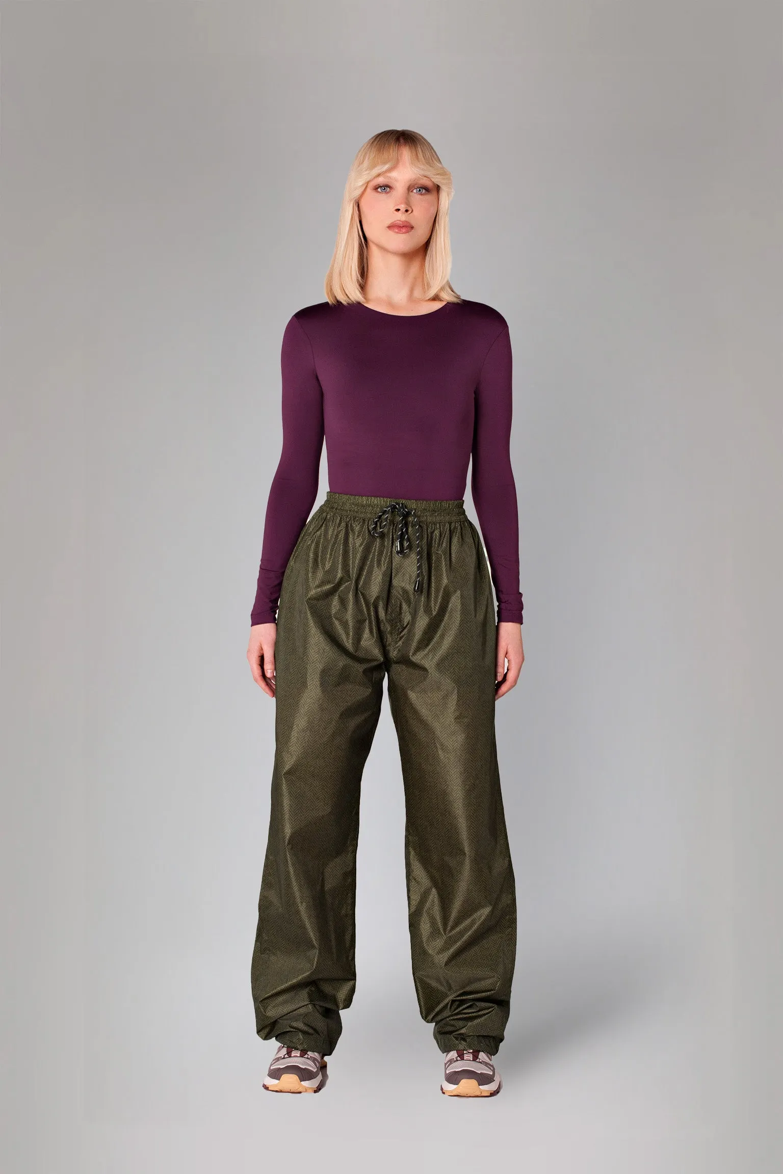 Herringbone Rain Pants Green