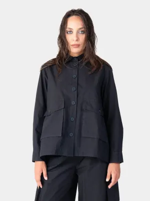 Hi-Lo Bellow Pocket Swing Cotton Jacket