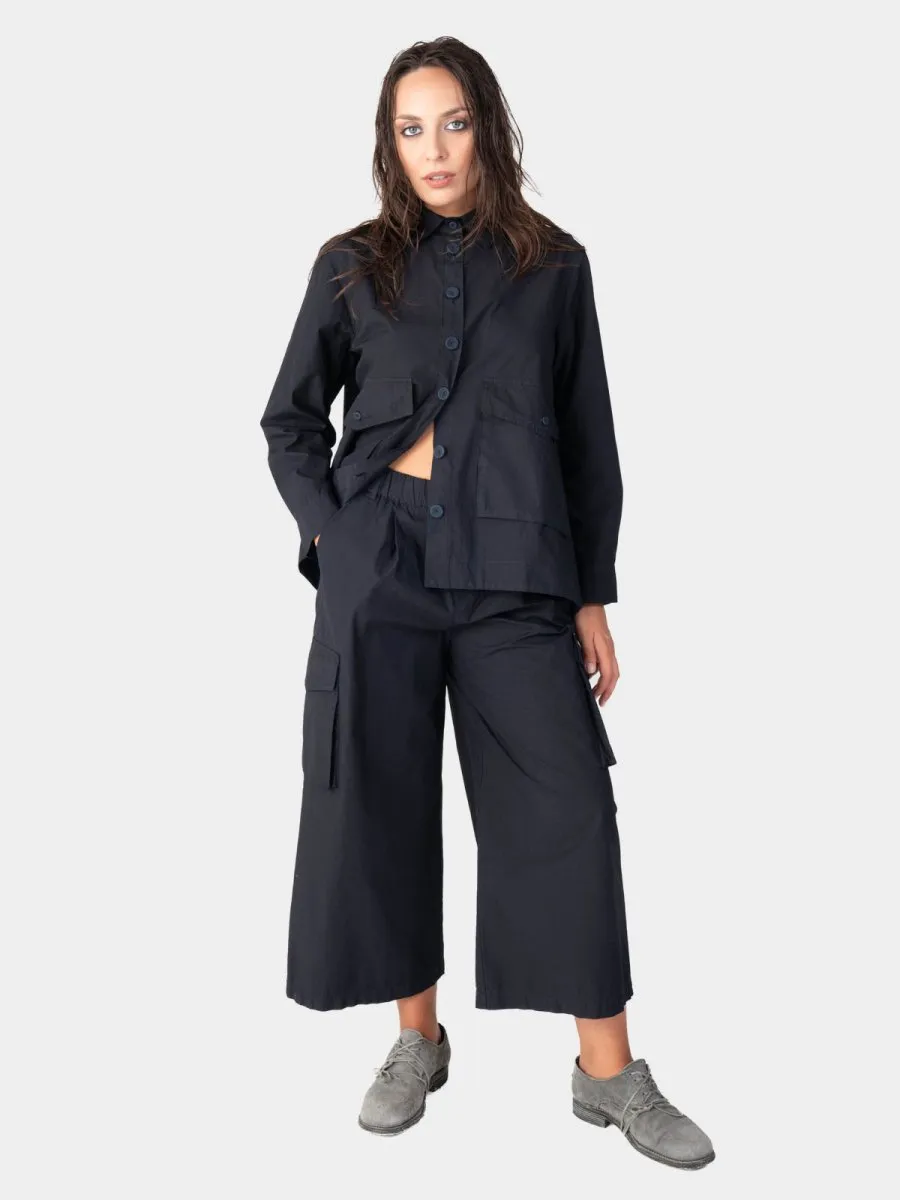 Hi-Lo Bellow Pocket Swing Cotton Jacket