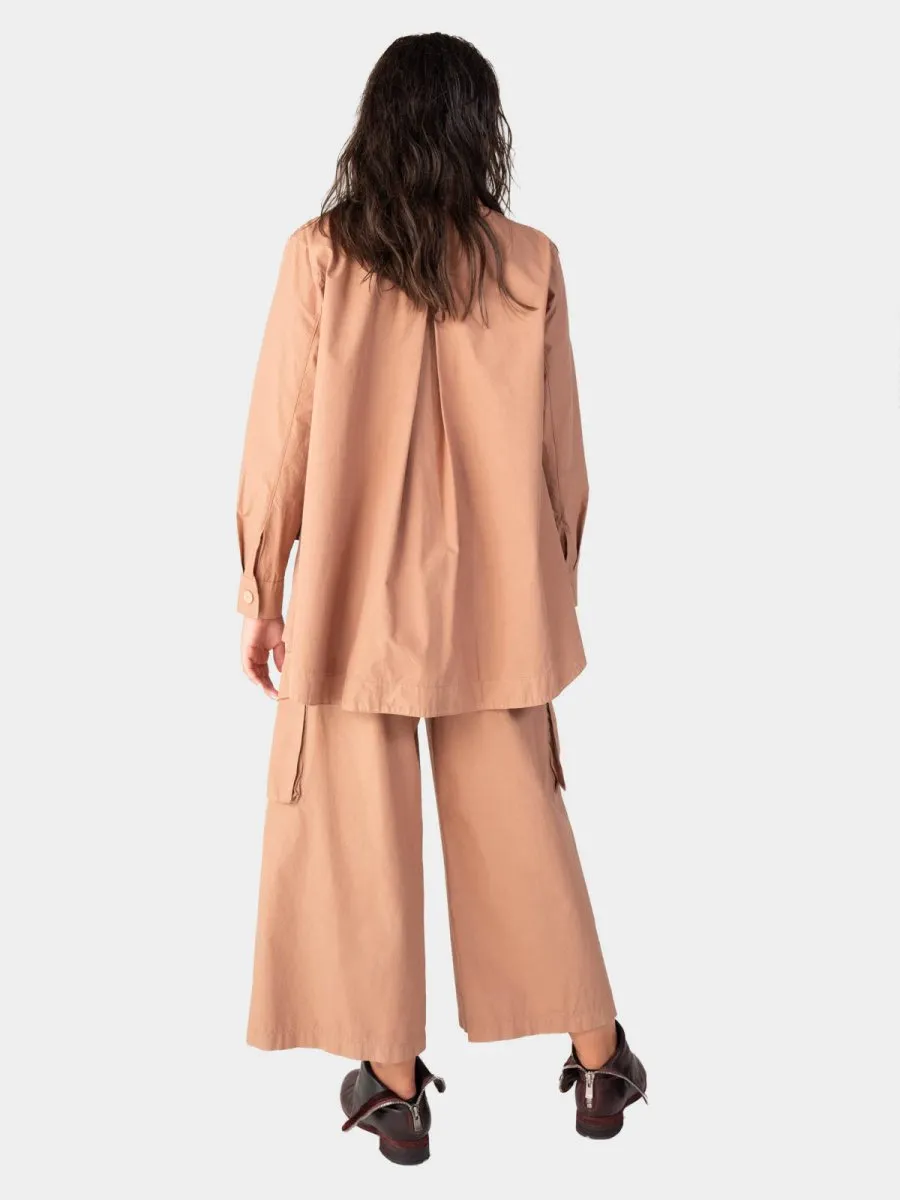 Hi-Lo Bellow Pocket Swing Cotton Jacket
