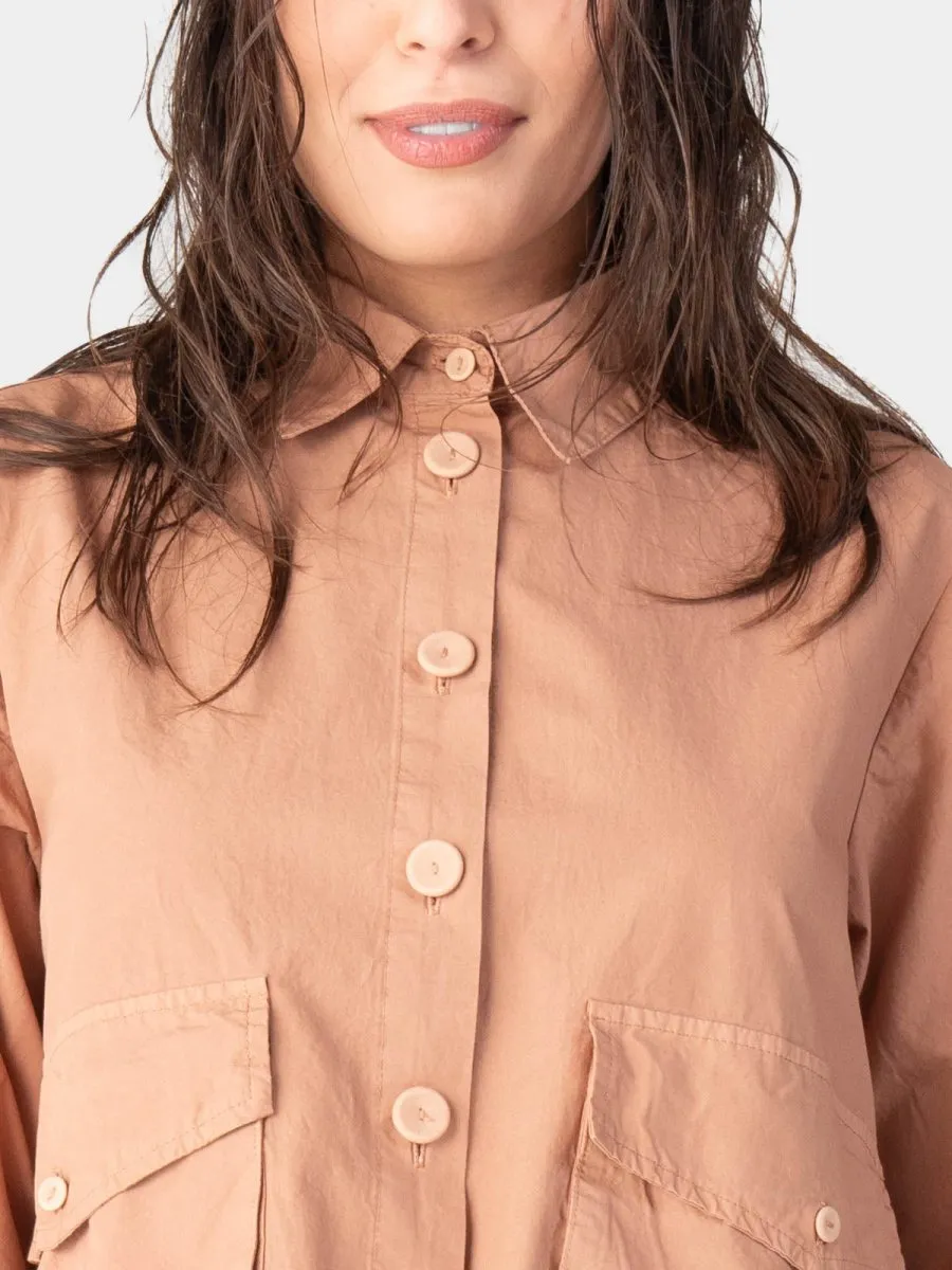 Hi-Lo Bellow Pocket Swing Cotton Jacket