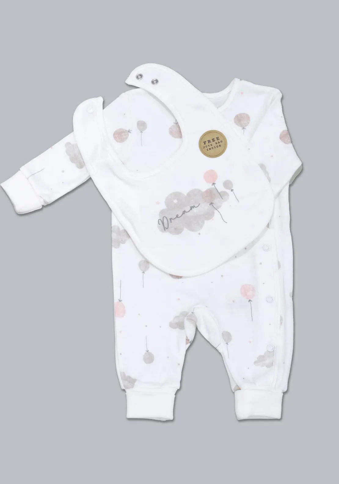Homegrown 5 Piece 100% Cotton Dream Layette Set - Pink