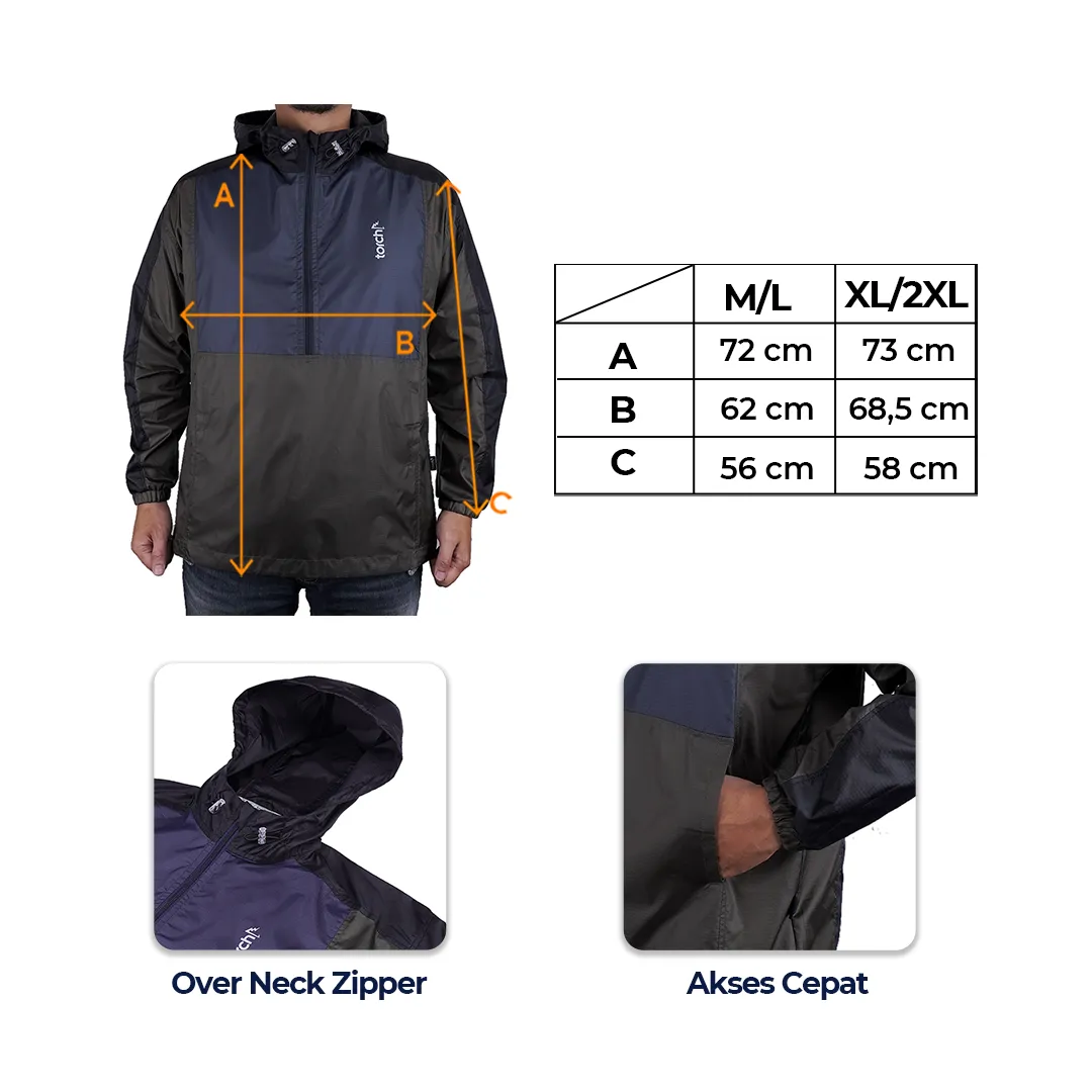 Hyobin Anorak Jacket - Tritone Navy