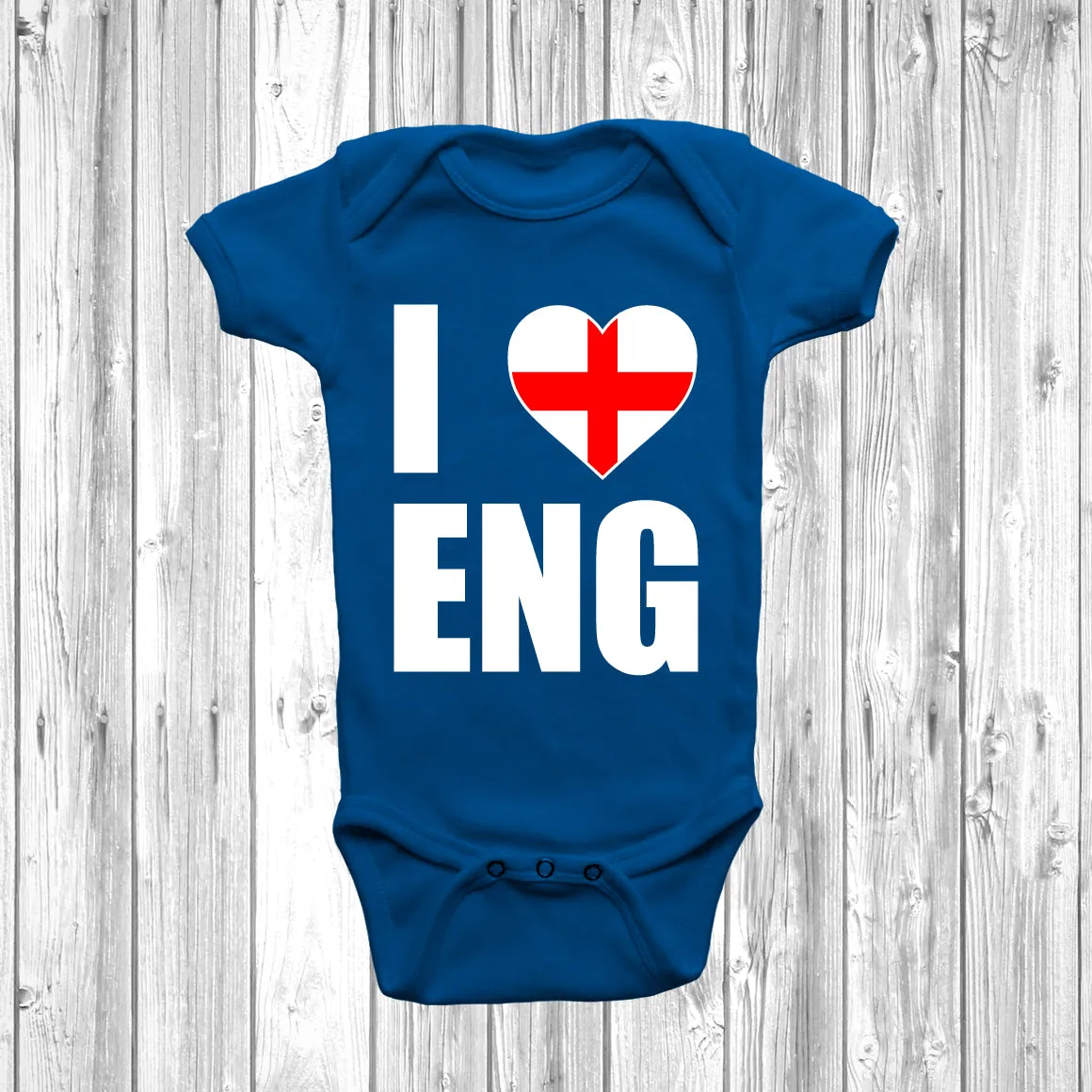 I Love England Baby Grow
