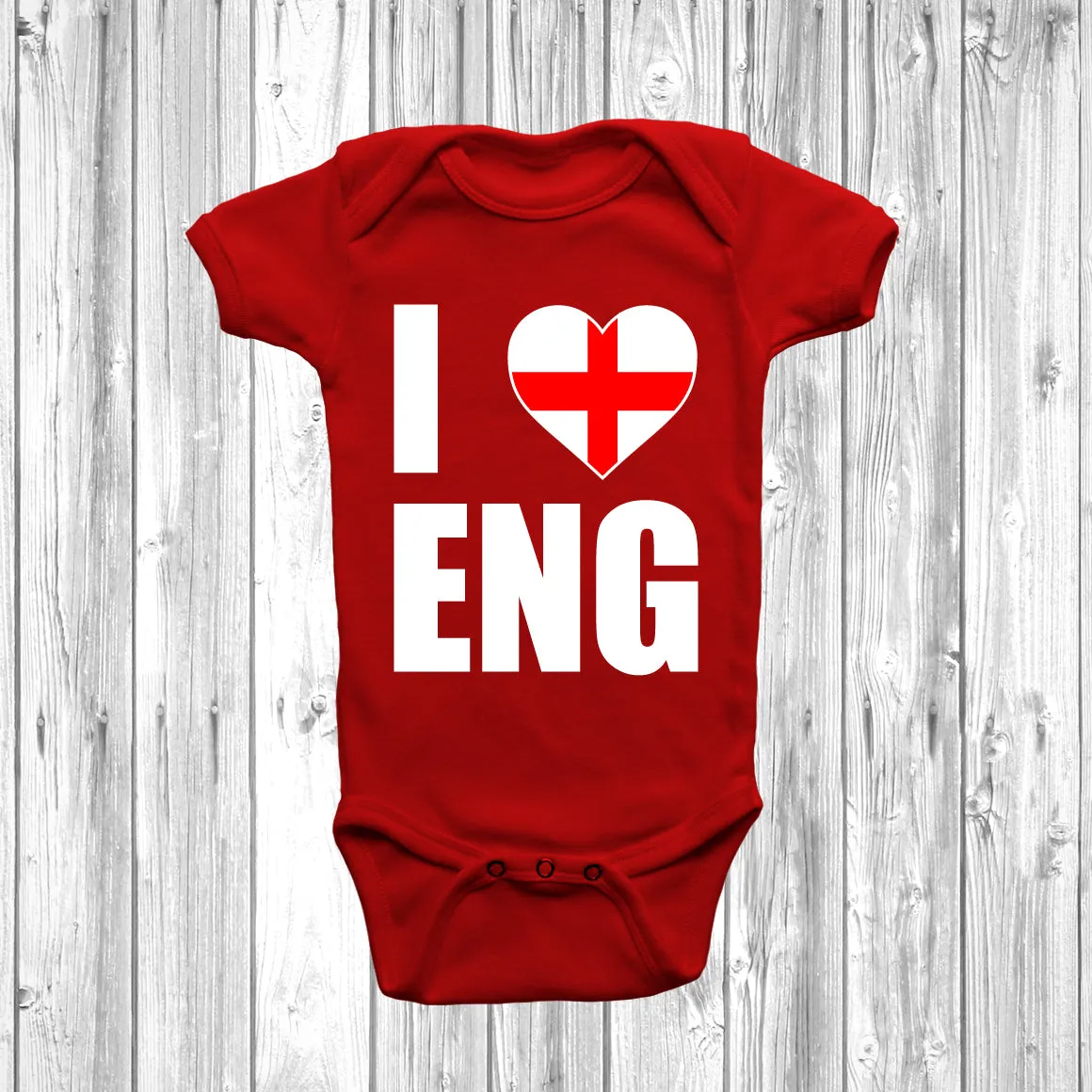 I Love England Baby Grow