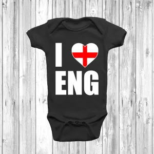 I Love England Baby Grow