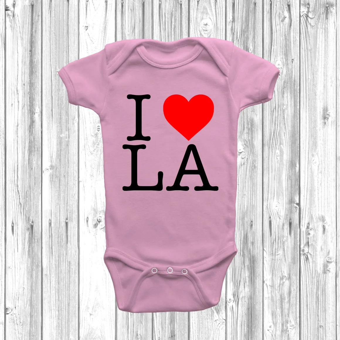 I Love Heart LA Baby Grow