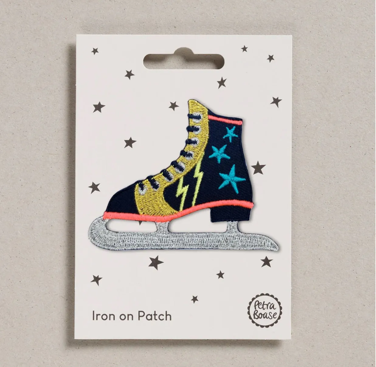 Ice Skate Iron On Patch