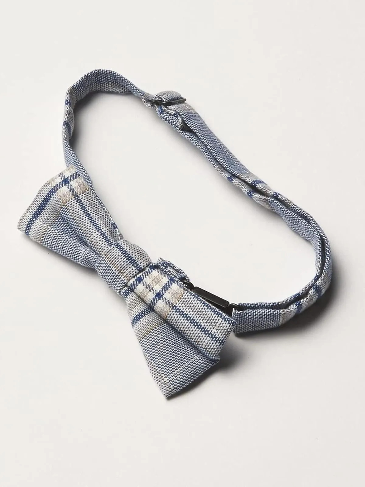 Isaac Mizrahi Slim Fit Boys 4pc Plaid Contrast Vest Pant Shirt Tie Set Blue 2