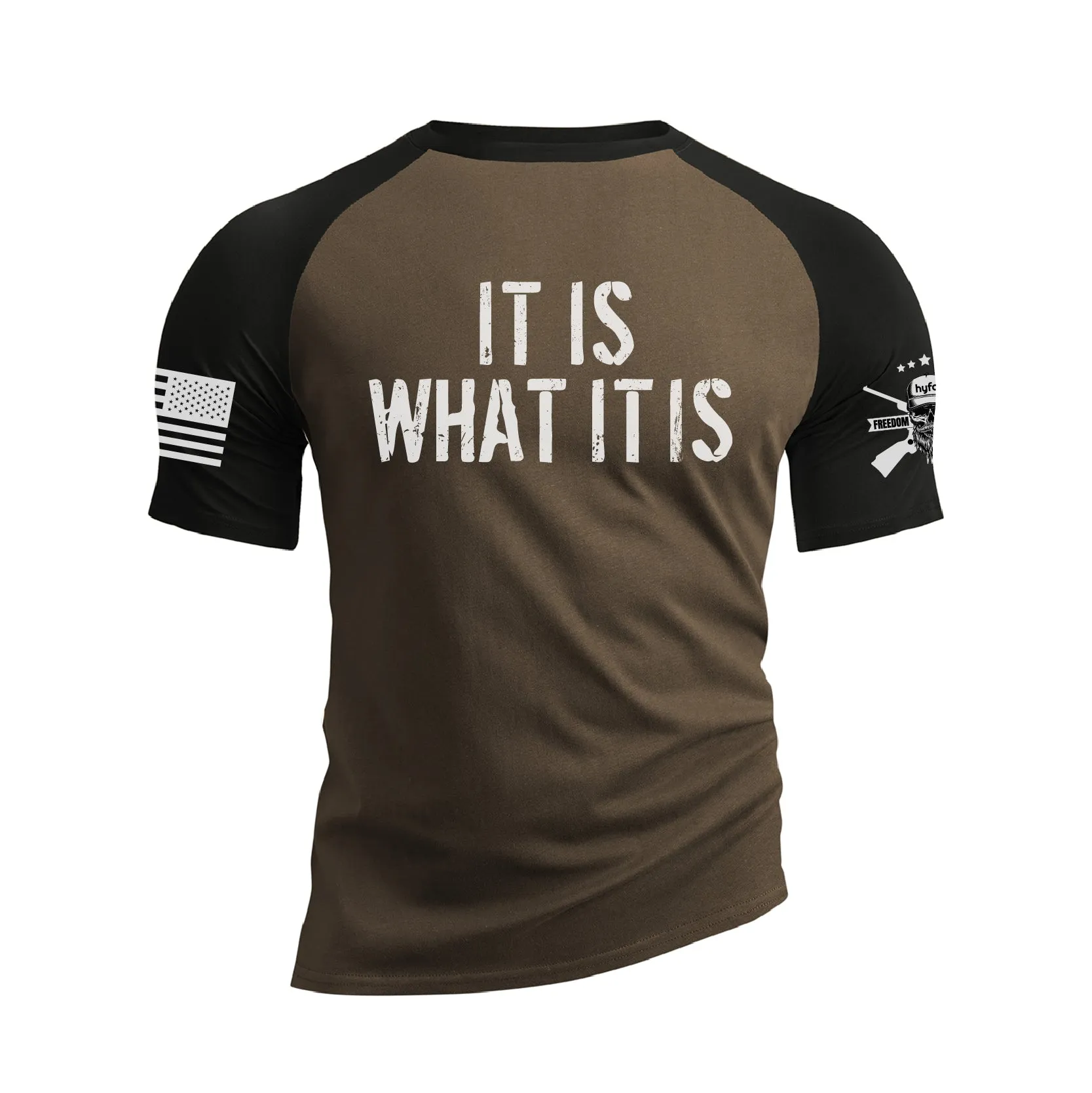 IT IS WHAT IT IS RAGLAN GRAPHIC TEE