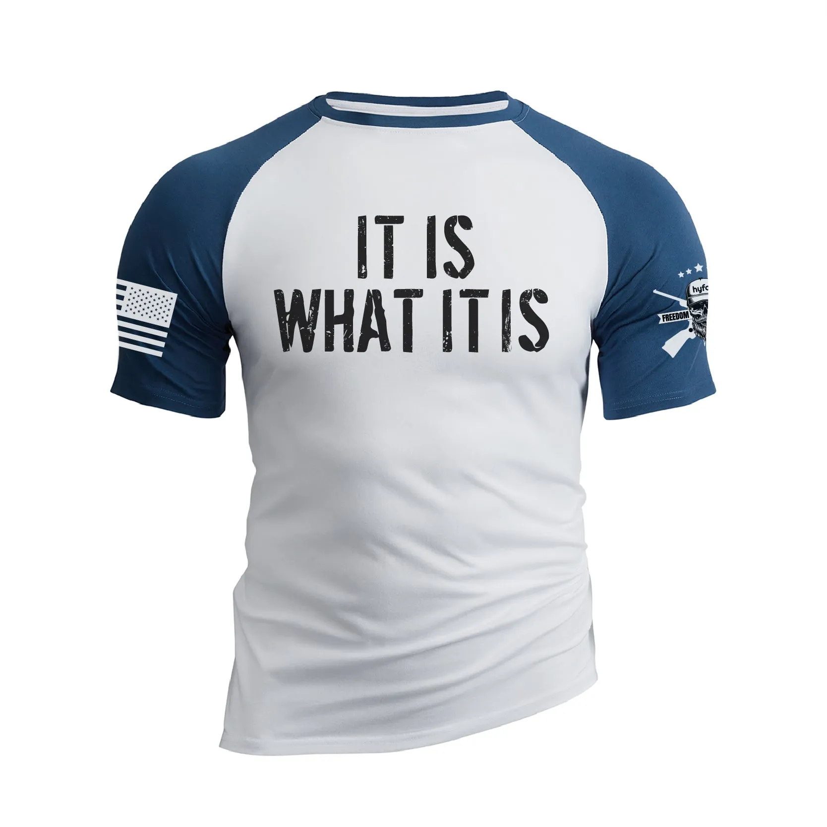 IT IS WHAT IT IS RAGLAN GRAPHIC TEE