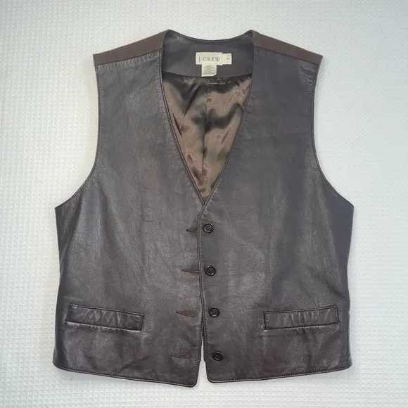 J. Crew Leather Vest Size Small