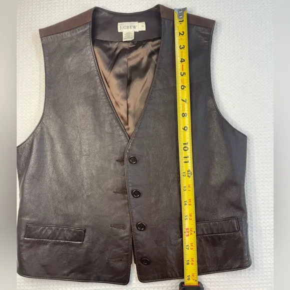 J. Crew Leather Vest Size Small