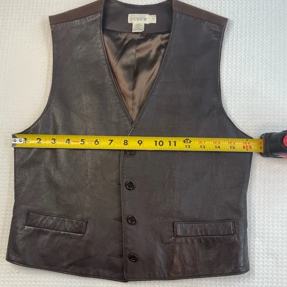 J. Crew Leather Vest Size Small