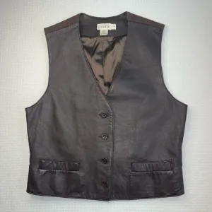 J. Crew Leather Vest Size Small