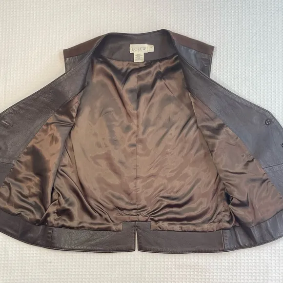 J. Crew Leather Vest Size Small