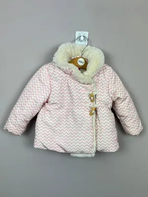 Joules zig zag fleece lined jacket 6-9m