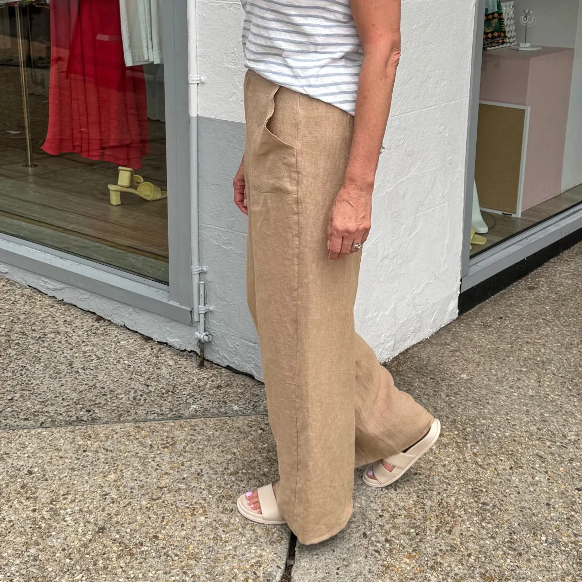 Jude Linen Pants (Taupe)