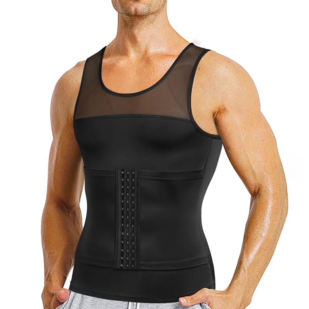 Junlan Moobs Binder Tight Vest with Adjustment Waist Trimmer