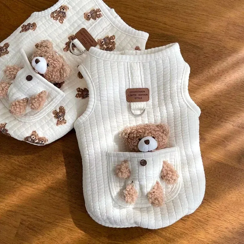 Kawaii Cozy Cartoon Vest for Small Pups 🐾✨