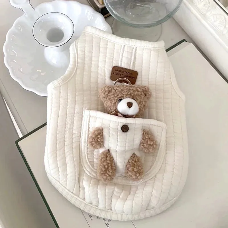 Kawaii Cozy Cartoon Vest for Small Pups 🐾✨
