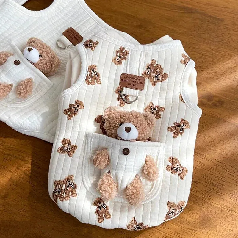 Kawaii Cozy Cartoon Vest for Small Pups 🐾✨