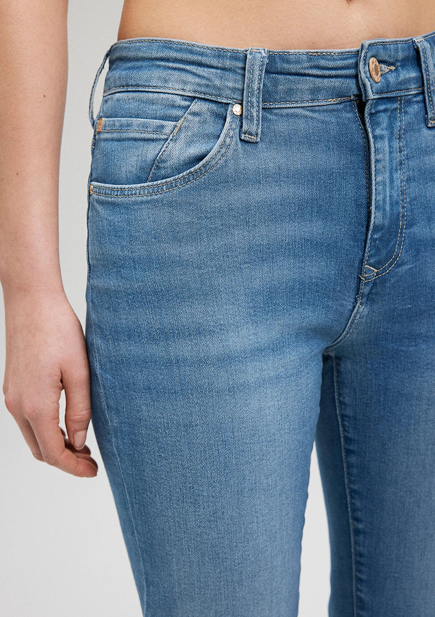 Kendra Light Blue Gold Premium Jean Pants