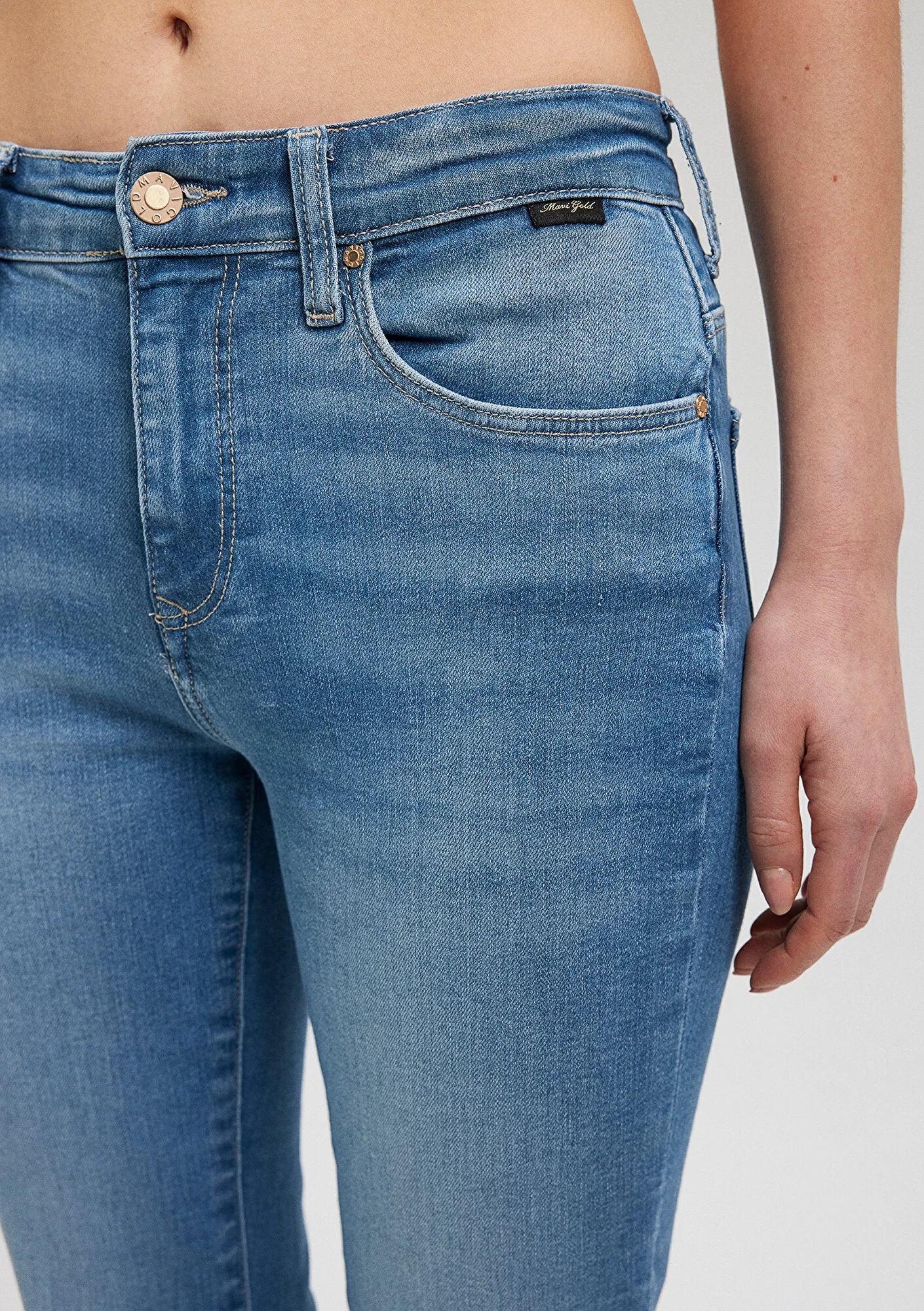 Kendra Light Blue Gold Premium Jean Pants