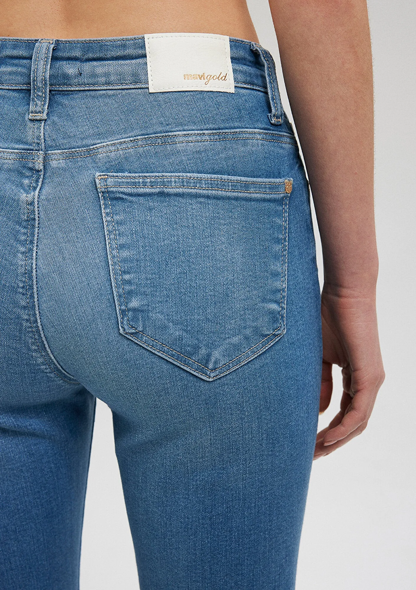 Kendra Light Blue Gold Premium Jean Pants