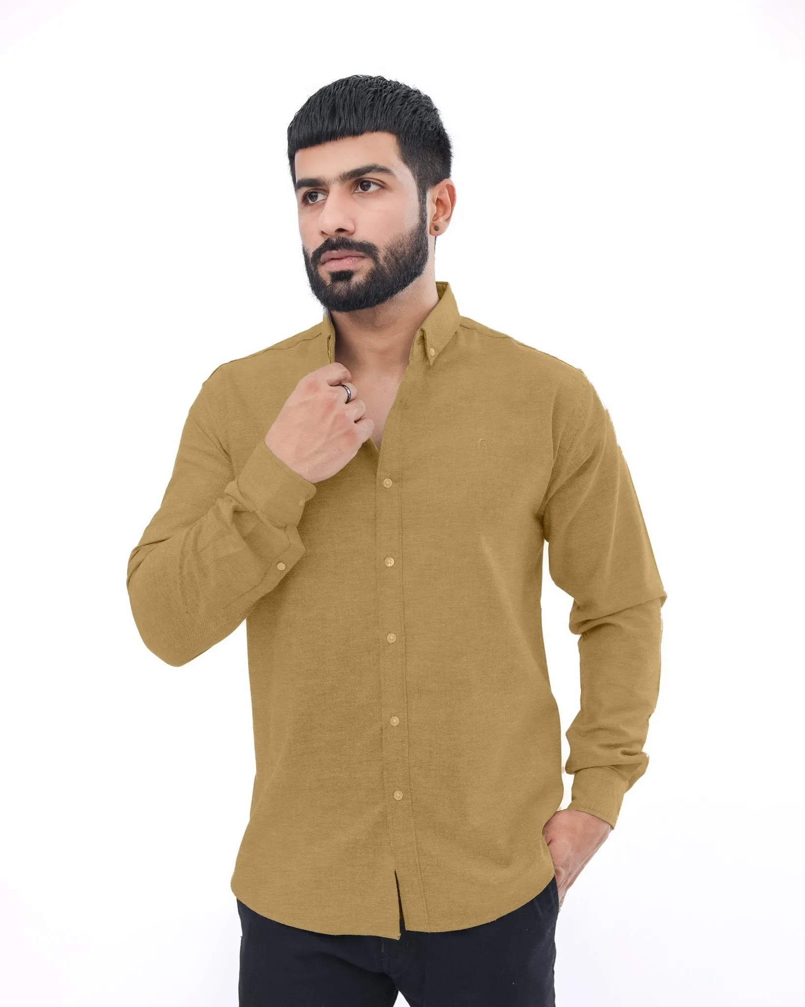 Khaki Brown Casual Shirt