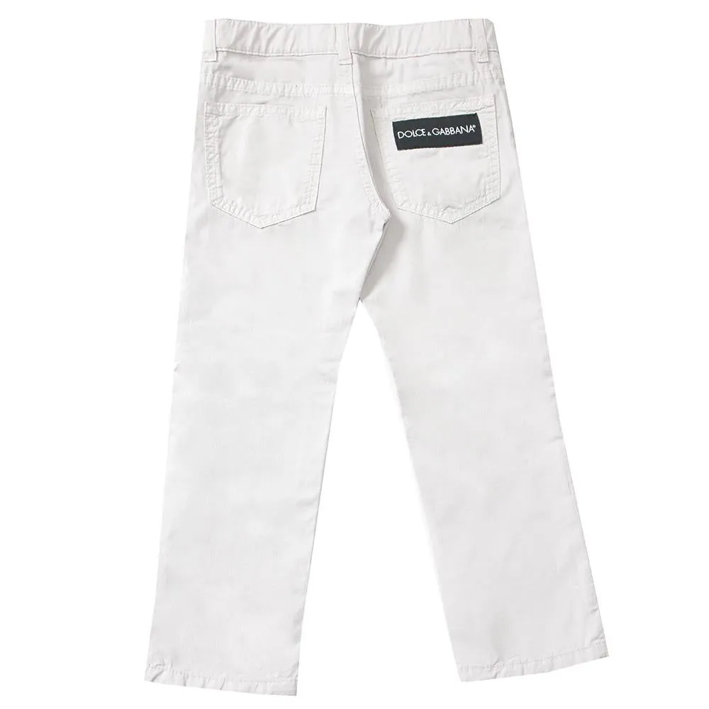 Kids-Boys Pants-Light Grey