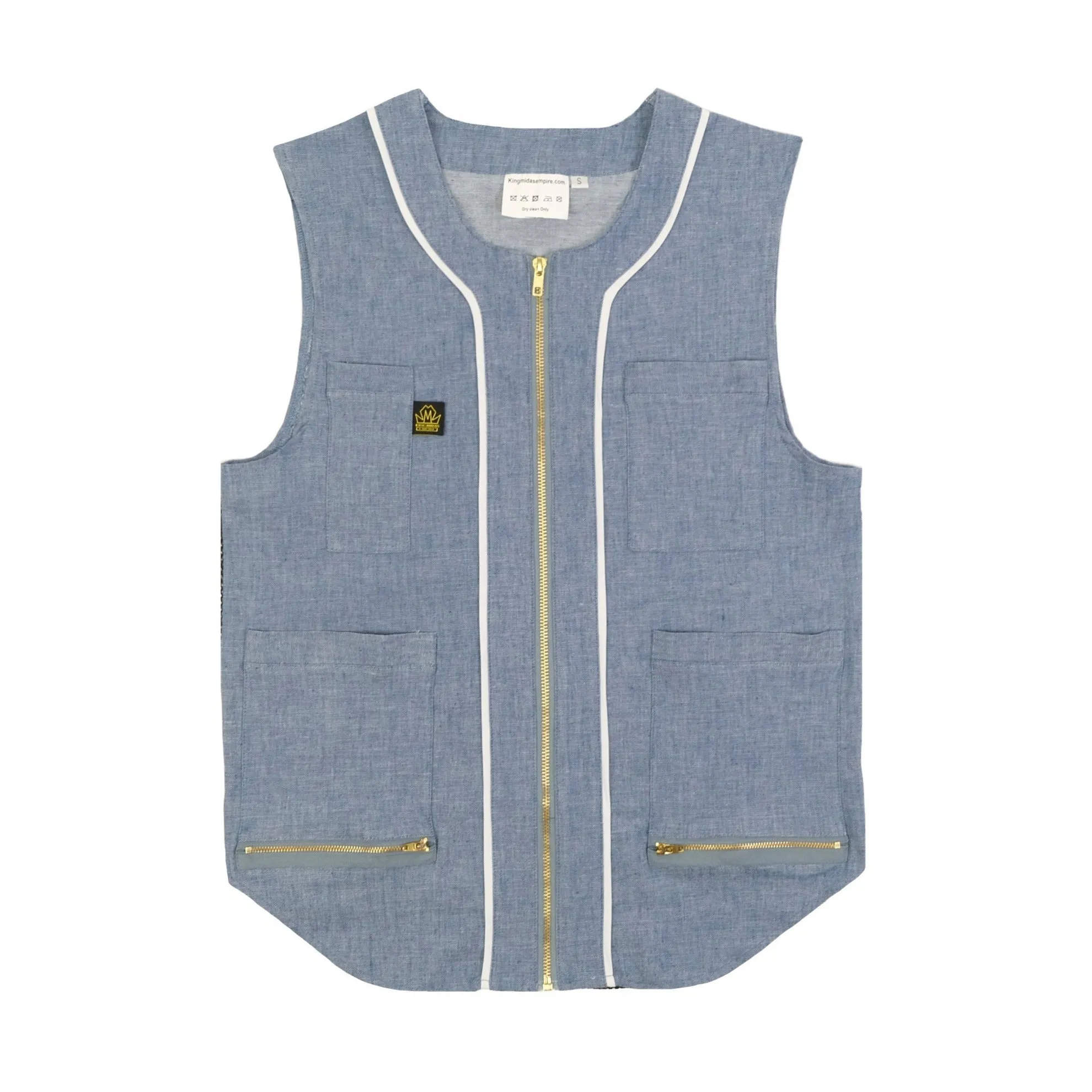 King Midas Uptown Barber Vest (Denim)