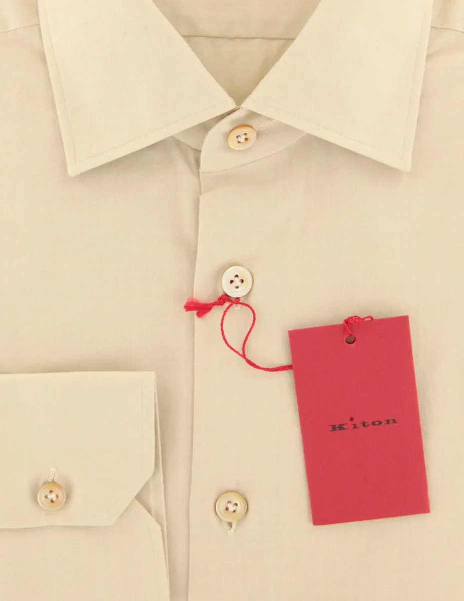 Kiton Beige Shirt - Slim
