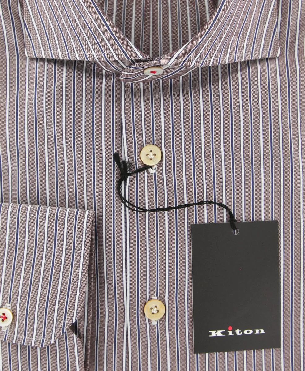 Kiton Brown Shirt - Slim