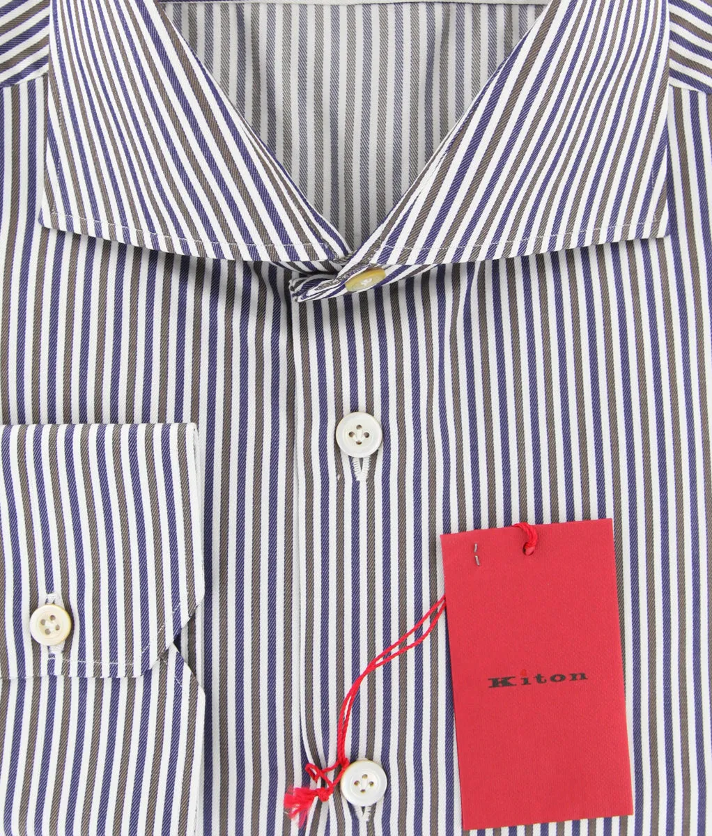 Kiton Brown Shirt - Slim