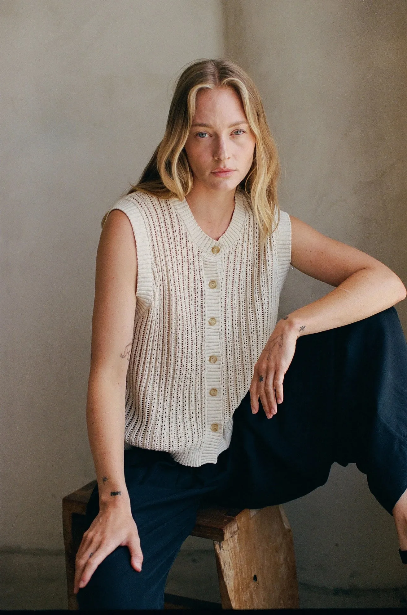 Knit Buttondown Vest
