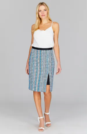 Kyoto Tweed Narrow Skirt w/Slit