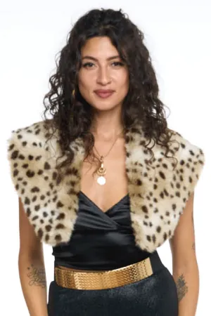 Leopard Faux Fur Stole