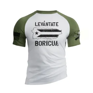 LEVANTATE BORICUA RAGLAN GRAPHIC TEE