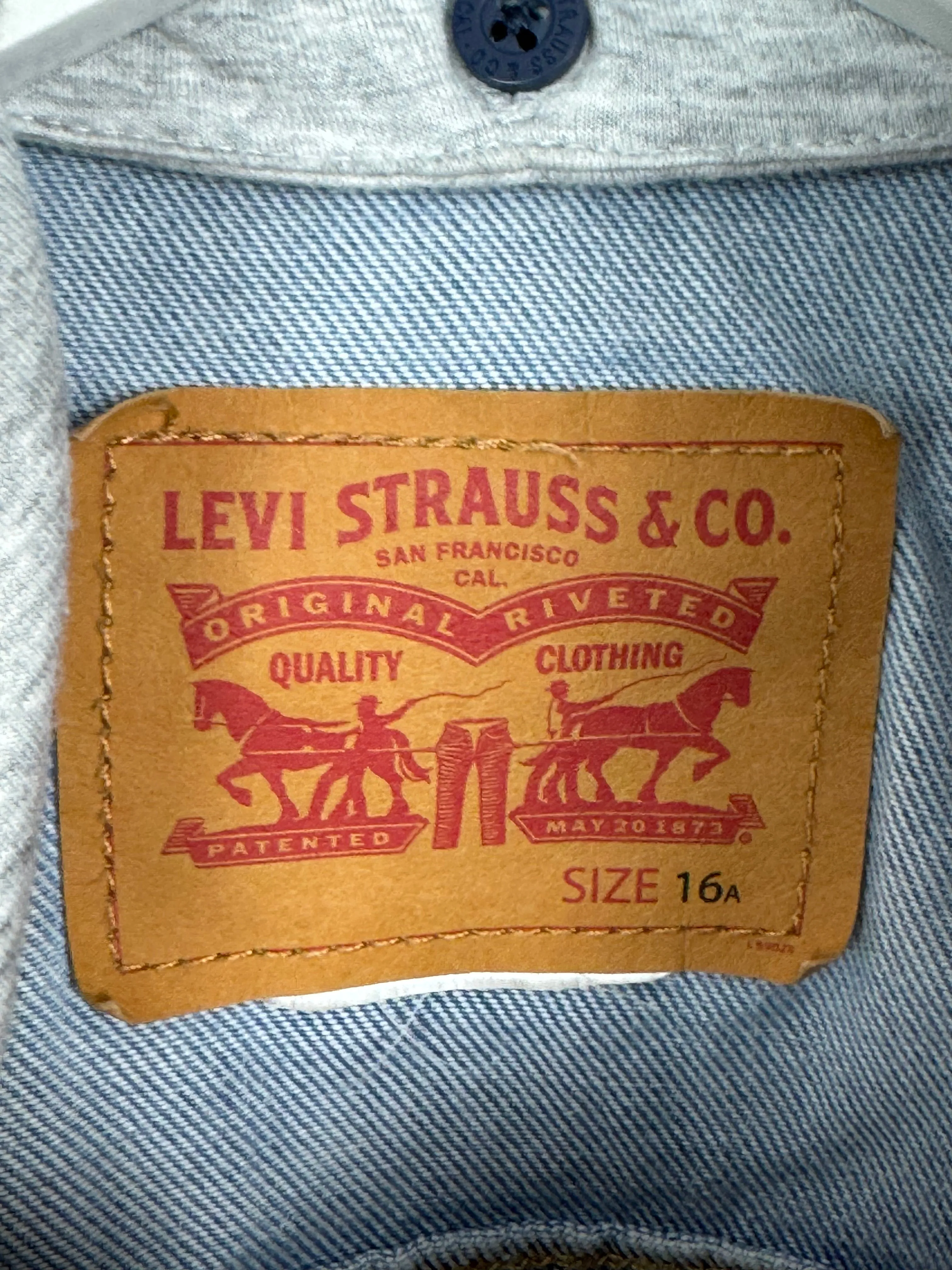 Levi's Denim Jacket with hood 16y