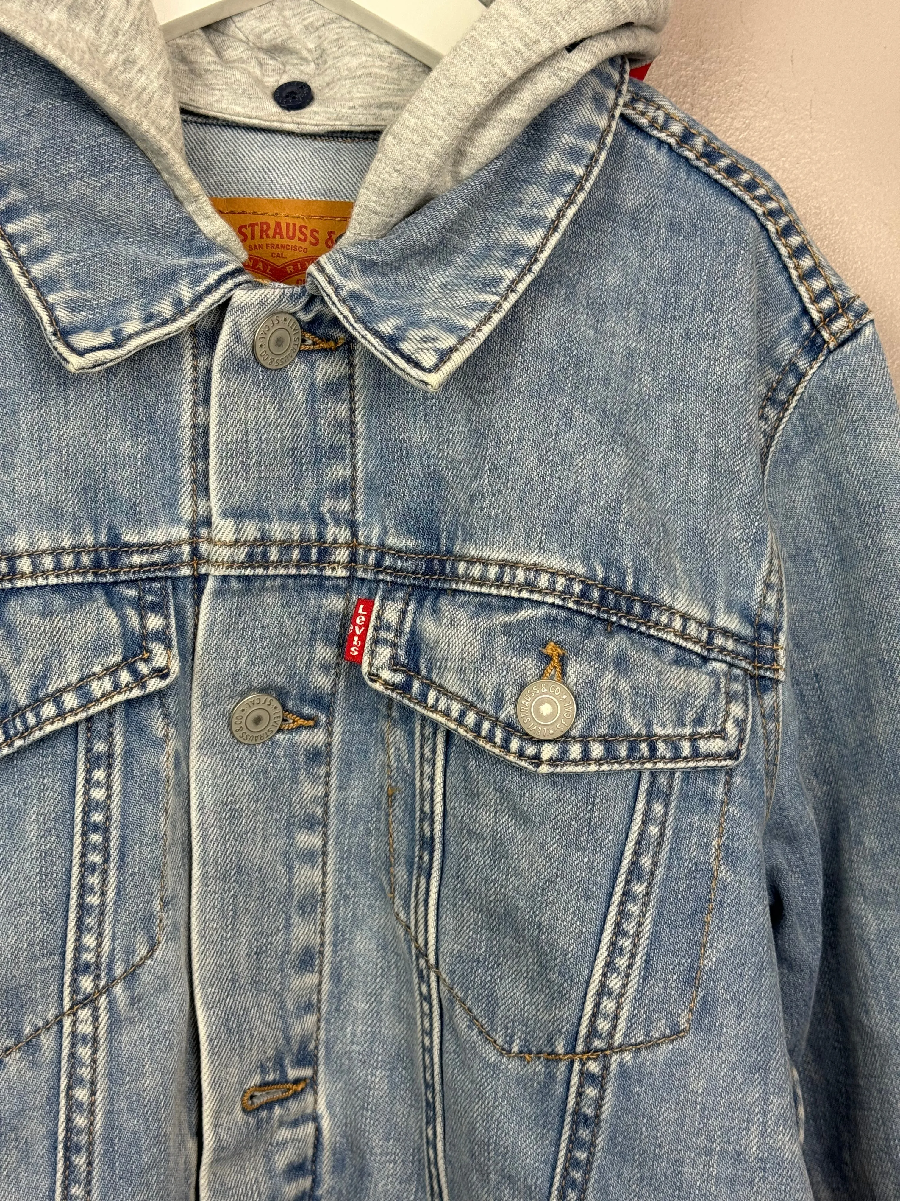 Levi's Denim Jacket with hood 16y