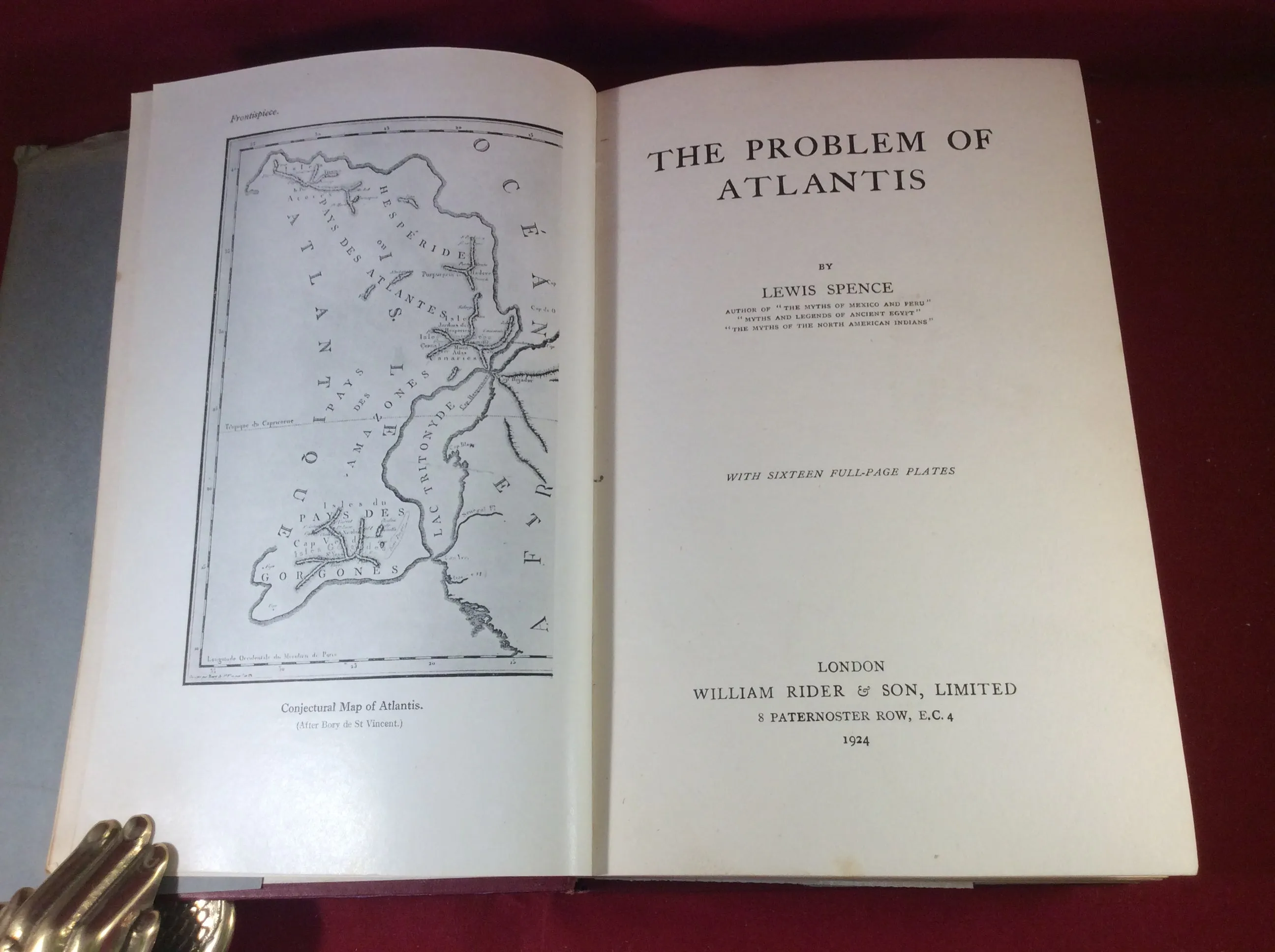 Lewis Spence, The Problem of Atlantis, Rider & Co., 1924.