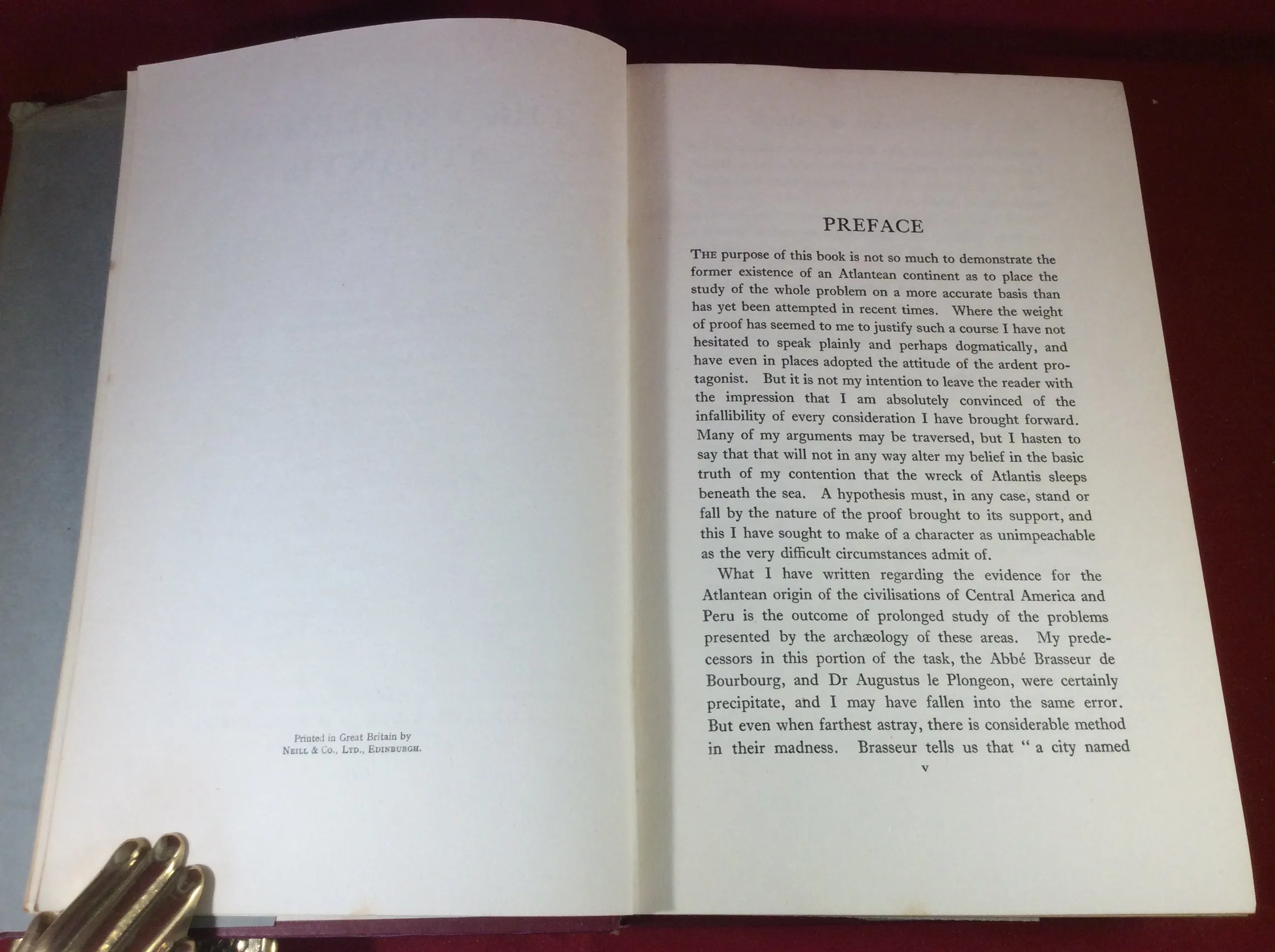 Lewis Spence, The Problem of Atlantis, Rider & Co., 1924.