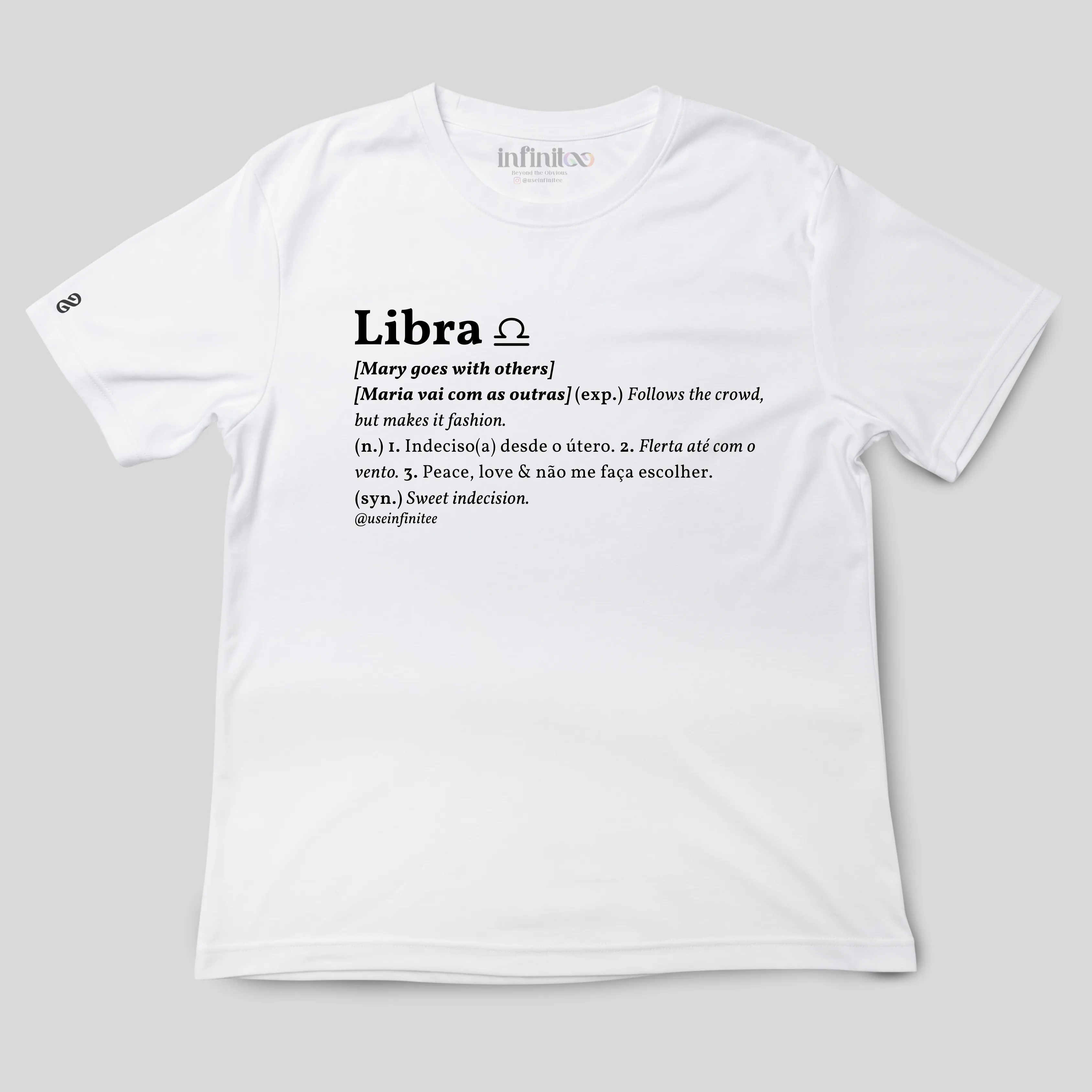 Libra Basic White/Black Unisex T-shirt
