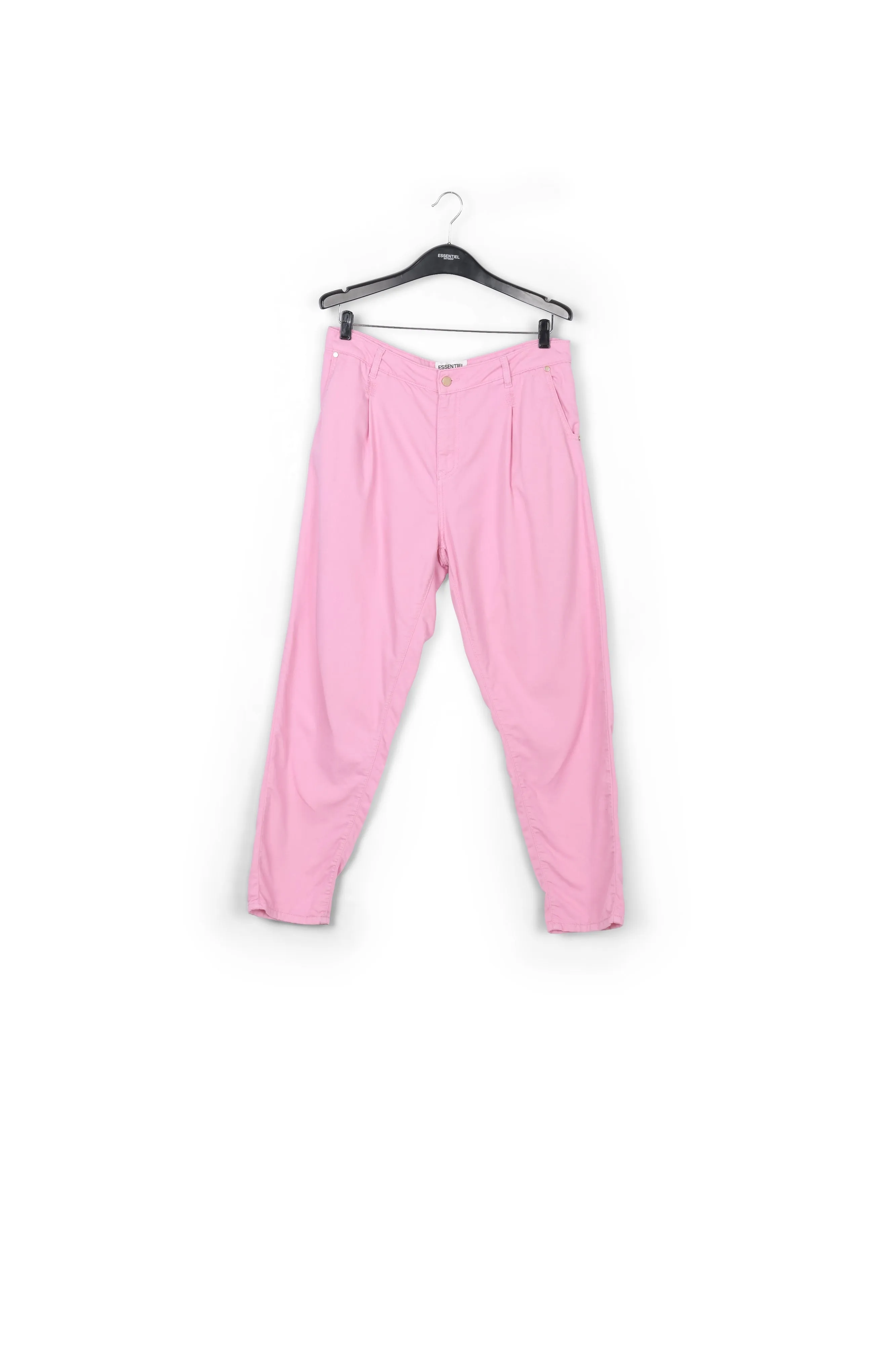 Light pink loose-fit denim pants