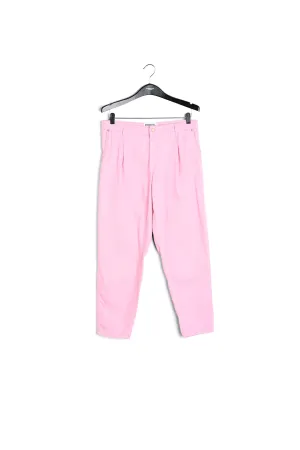 Light pink loose-fit denim pants
