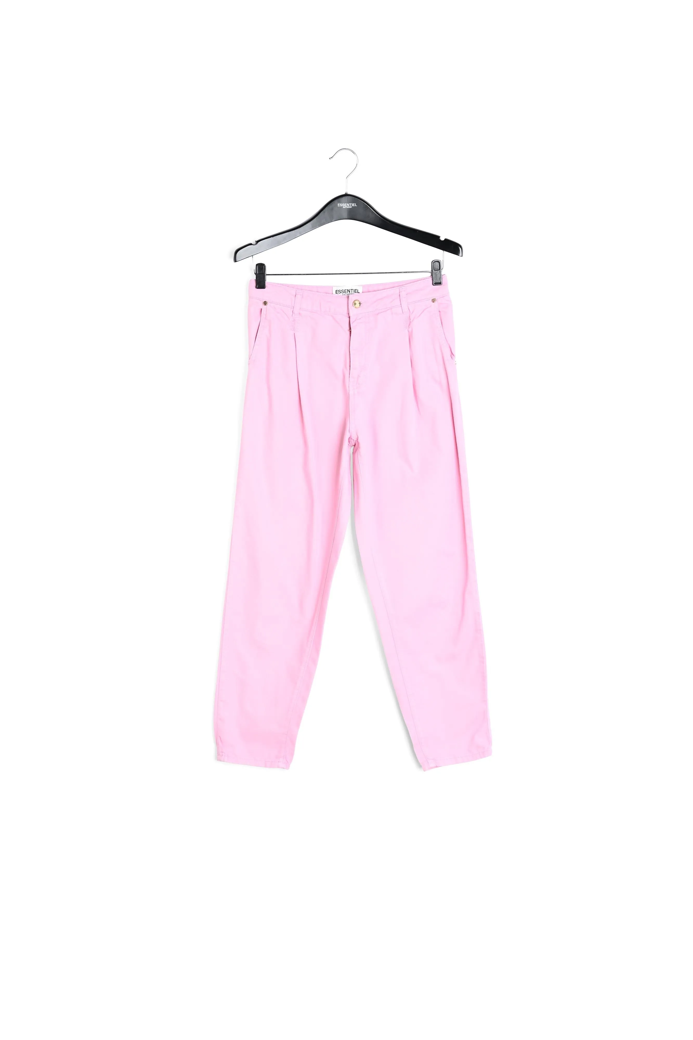 Light pink loose-fit denim pants