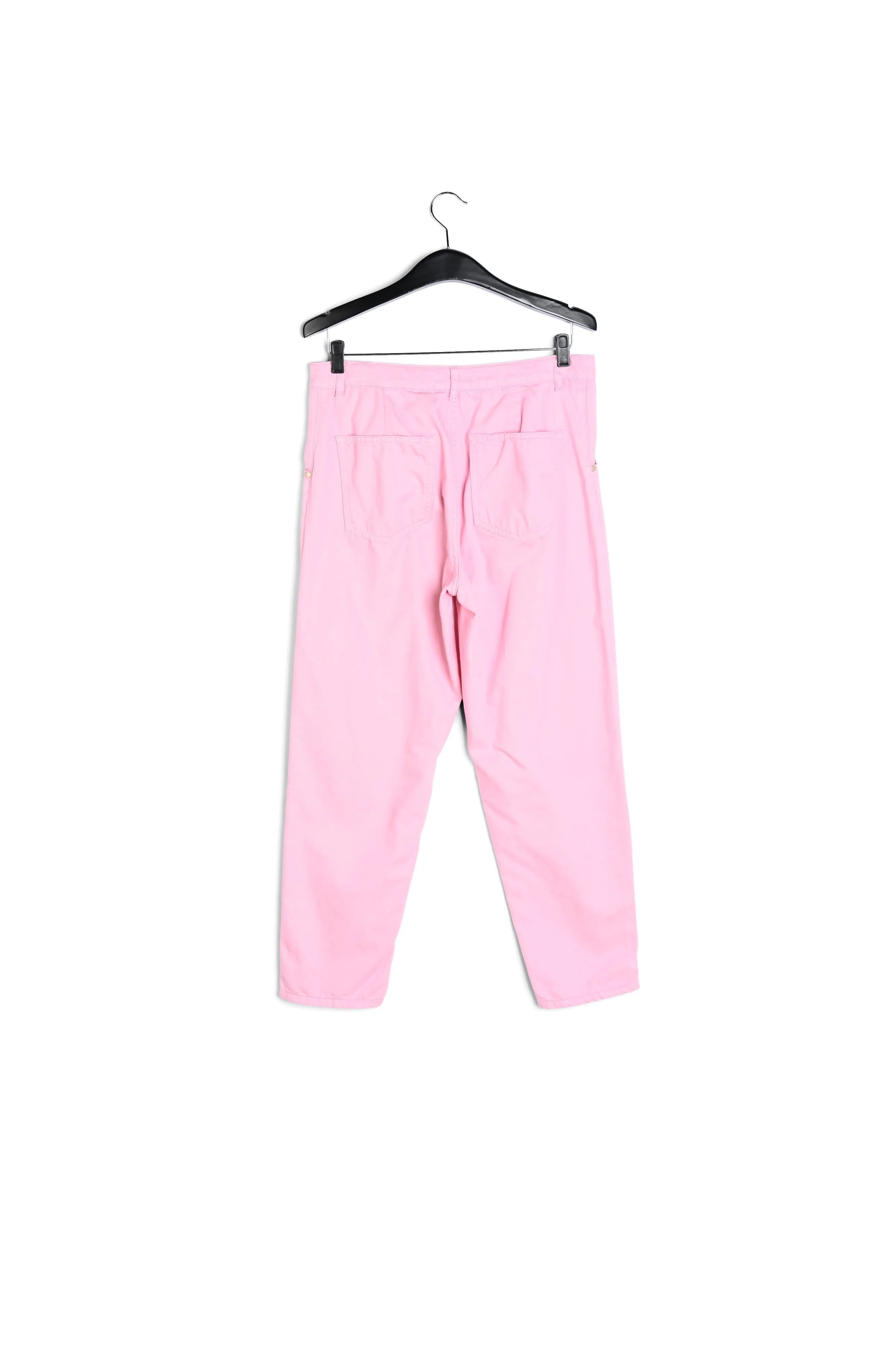 Light pink loose-fit denim pants