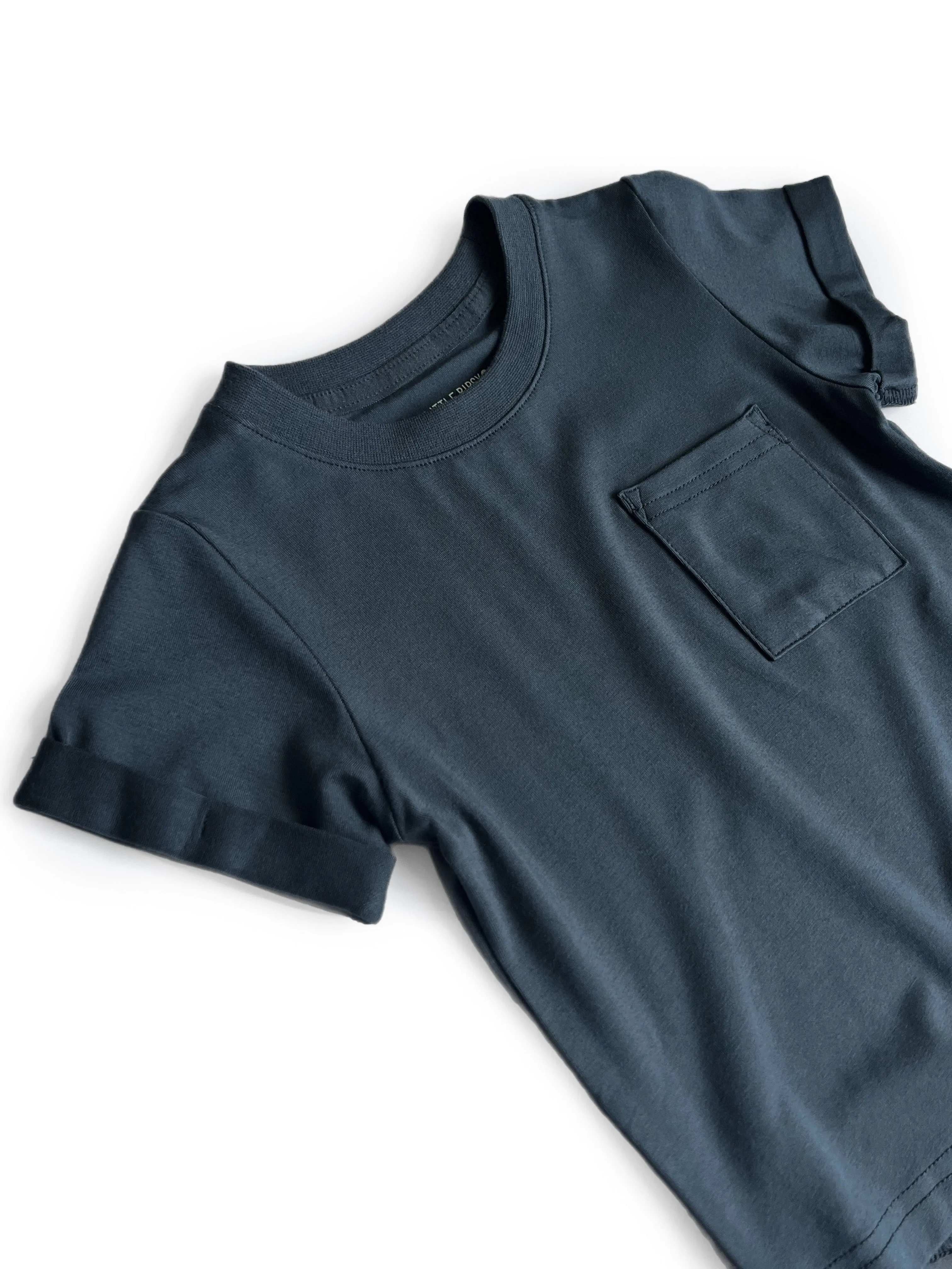 Little Bipsy Pocket Tee - Pewter