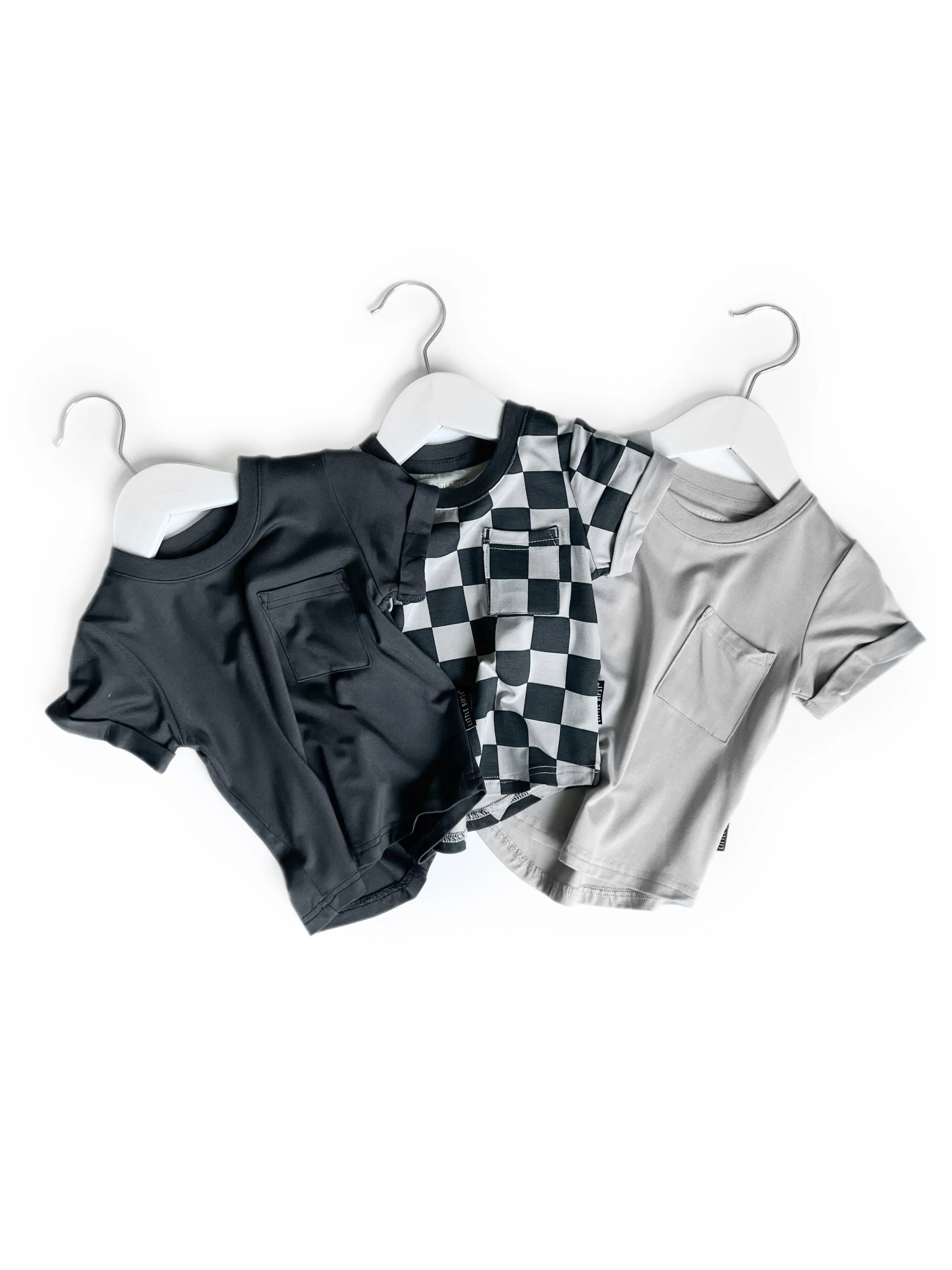 Little Bipsy Pocket Tee - Pewter